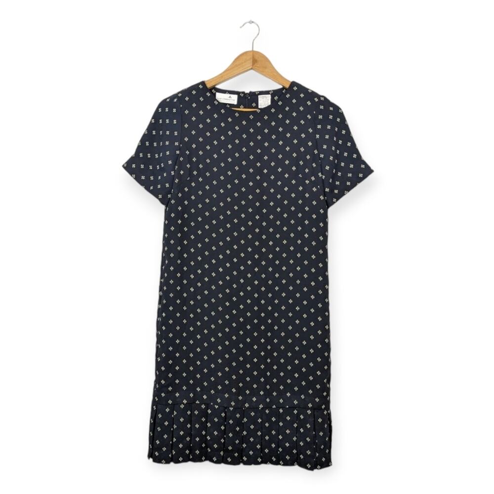 Vintage Liz Claiborne Pleated Hem Short Sleeve Dress